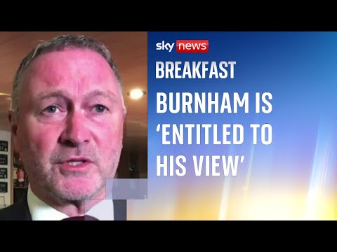 Housing secretary suggests Burnham is ‘taking potshots’ – and says party needs to ‘pull together’