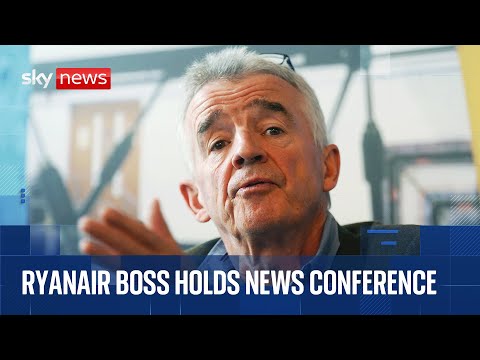 Ryanair CEO Michael O’Leary holds news conference