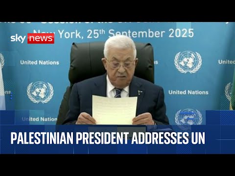 Palestinian President Mahmoud Abbas delivers address to UN General Assembly 2025