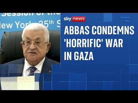 Israel carrying out ‘crime against humanity’ in Gaza, Palestinian president Mahmoud Abbas tells UN