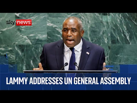 Deputy PM David Lammy delivers address to UN General Assembly 2025 | Watch in full