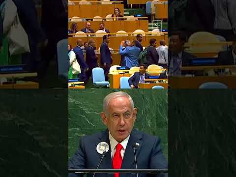 Mass walkout at UN as Israeli PM makes speech