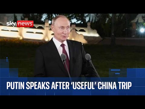 Vladimir Putin holding news conference in Beijing