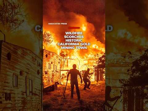 Wildfire scorches historic California gold mining town