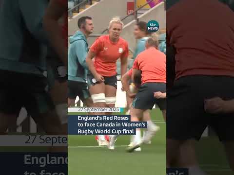 The Red Roses will begin their bid for glory at Twickenham Stadium at 4pm, Saturday #itvnews #rugby