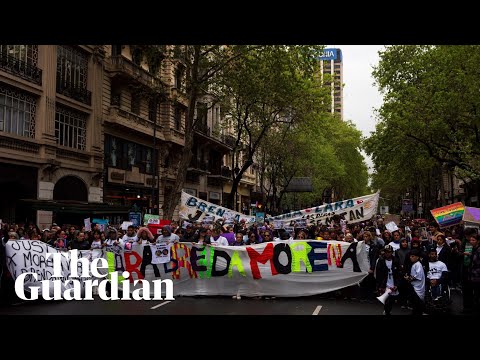 Thousands protest in Buenos Aires after murder of three young women