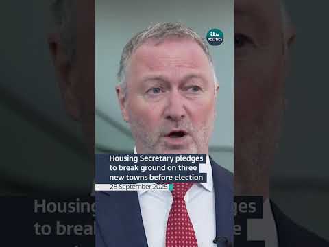 The construction of three new towns will begin before the next election #itvnews #housing