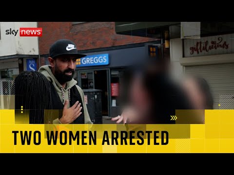 Two women arrested in Nuneaton on suspicion of a public order offence after Sky News interview