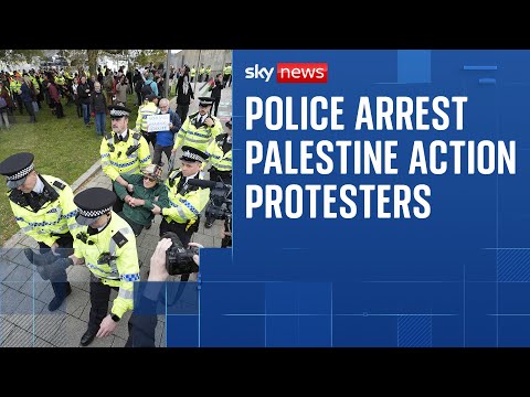 Palestine Action protesters arrested outside Labour party conference