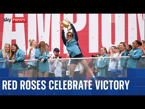 England’s Red Roses celebrate World Cup victory with Champions Party