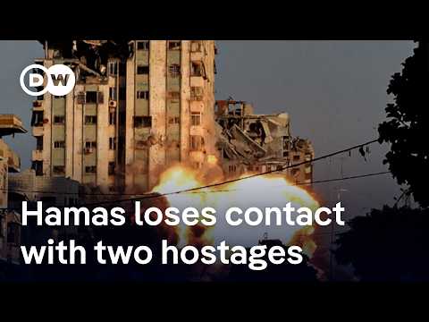 Hamas urges Israel to cease air strikes to find two missing hostages | DW News