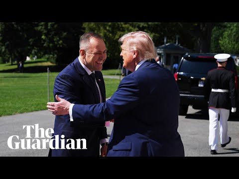 Donald Trump meets with new Polish president Karol Nawrocki – watch live