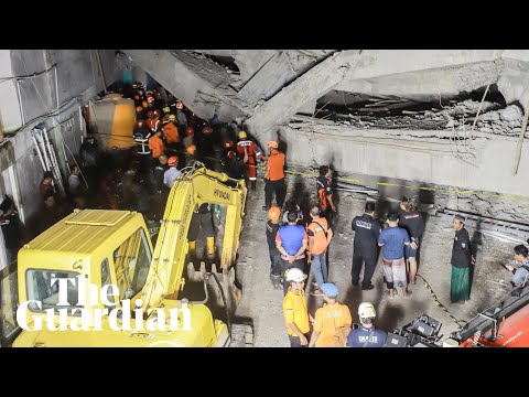 Rescuers race to find survivors after school collapse in Indonesia
