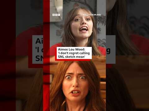 Aimee Lou Wood says she doesn’t regret calling SNL sketch ‘mean’. #AimeeLouWood #SNL #BBCNews