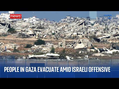 Palestinians in Gaza evacuate as Israeli offensive continues