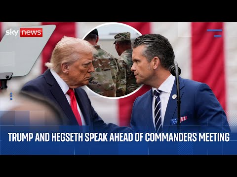LIVE: Trump and Hegseth address the media ahead of meeting with America’s top military personnel