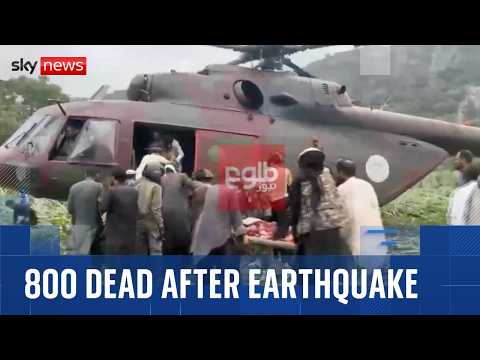 More than 800 killed after Afghanistan earthquake