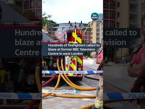 Hundreds of firefighters called to blaze at former BBC Television Centre | ITV News