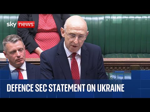 Defence secretary John Healey gives statement on Ukraine war