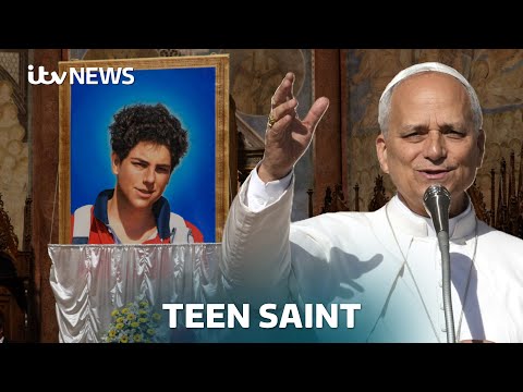 Carlo Acutis: London-born teenage gamer becomes saint in Vatican ceremony | ITV News
