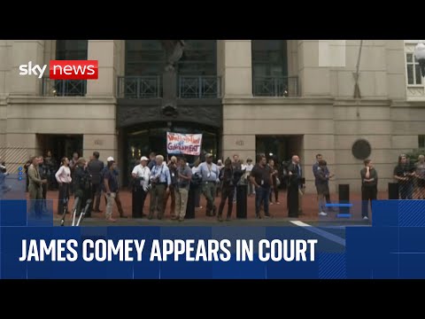 Ex-FBI director James Comey faces court | Watch live outside