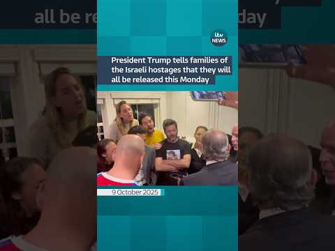 President Trump tells families of the hostages that they will be released on Monday #itvnews #shorts