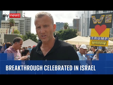 Gaza ceasefire: Israelis gather in Hostages Square – with some hailing Trump a hero