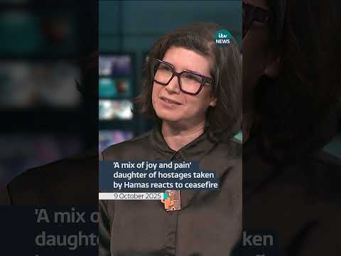 ‘A mix of joy and pain’ daughter of hostages taken by Hamas reacts to ceasefire #itvnews #shorts
