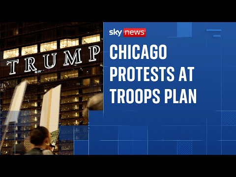 Hundreds have marched against Donald Trump’s plan to deploy the National Guard in Chicago