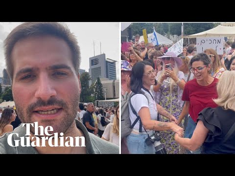 ‘The mood is jubilent’: Guardian journalist at Hostages Square in Tel Aviv