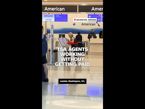 TSA agents working without getting paid