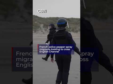 French police look to get tough on migrant crossings as officers use PEPPER SPRAY