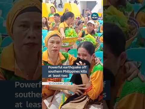 Powerful earthquake off southern Philippines kills at least two #itvnews #shorts