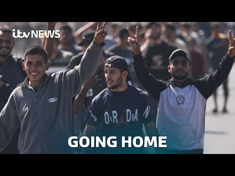 Watch live – Thousands of Palestinians return home after Gaza ceasefire comes into force | ITV News