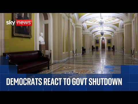 Democrats react to US government shutdown