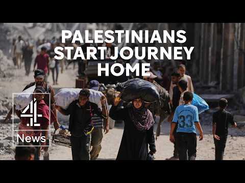 Palestinians start journey home as Israel says ceasefire now in effect