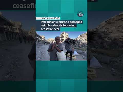 Palestinians return to damaged neighbourhoods following ceasefire deal