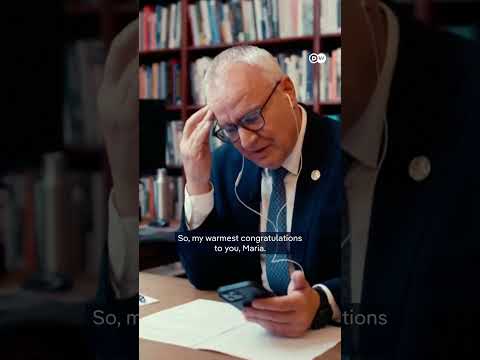 The moment María Corina Machado learns of her Nobel Prize | DW News