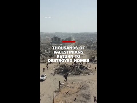 Thousands of Palestinians return to destroyed homes