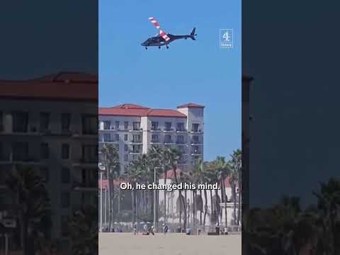 Helicopter spins out of control and crashes in California