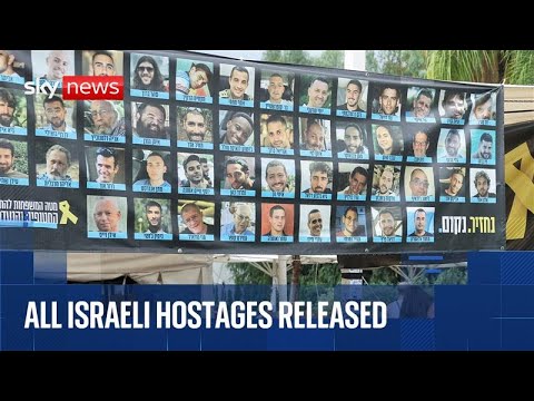 Red Cross convoys preparing to collect Israeli hostages shortly | Sky News coverage
