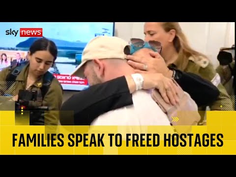 Joy and tears as families talk to their loved ones after two years in captivity