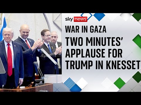 Donald Trump greeted by long round of applause in Knesset