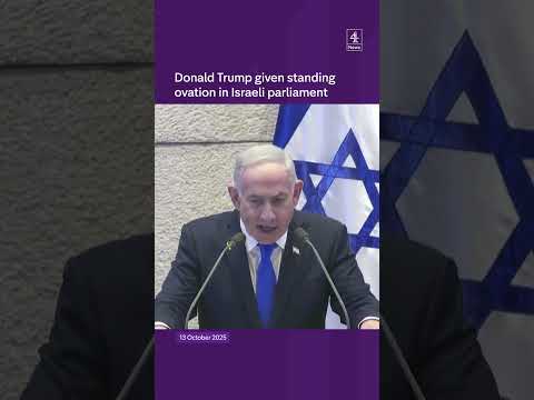 Trump receives standing ovation in Israeli parliament