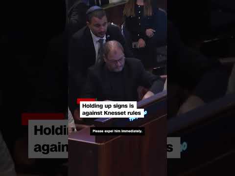 Two Knesset members removed during Trump’s speech