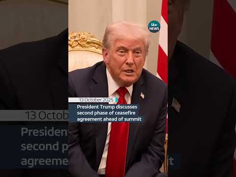 President Donald Trump has arrived in Egypt for a global summit on Gaza’s future #itvnews #trump