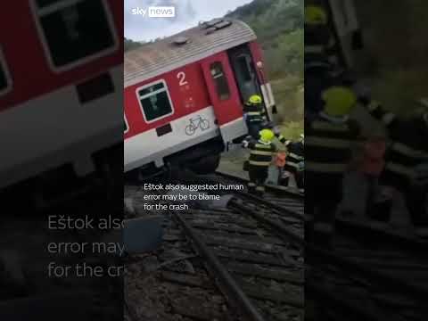Two trains collide at high speed in Slovakia