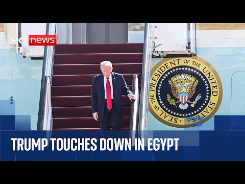 Trump lands in Egypt on Air Force One ahead of Middle East peace summit