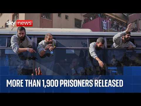 Released Palestinian prisoners arrive in Gaza