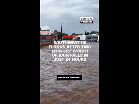 Southwest US floods after two months’ worth of rain falls in just 24 hours
